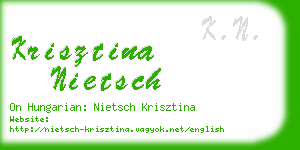 krisztina nietsch business card